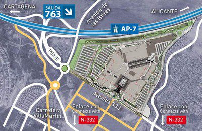How to get to La Zenia Boulevard Shopping Centre. Ap-7 and taking exit 763
