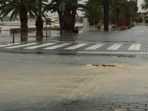 Sewage not able to handle the Flood and heavy storm picture taken around Mar Menor